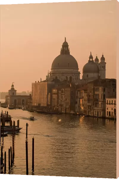 Italy, Venice. Chiesa di Santa Maria della Salute and Grande Canal