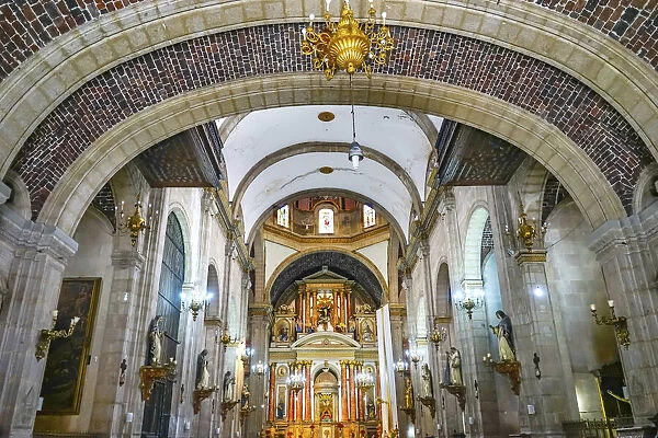 Arch entrance Basilica Altar Santo Domingo Church, Mexico City, Mexico
