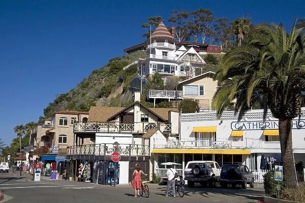 Downtown Avalon on Catalina Island, California, USA