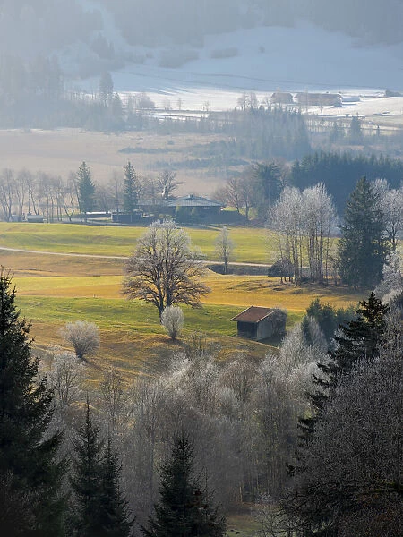 Landscape in the Bavarian alps near Unterammergau in the Werdenfelser Land