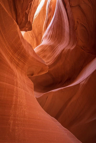 Slickrock formations in lower Antelope Canyon, Navajo Indian Reservation, Arizona, USA