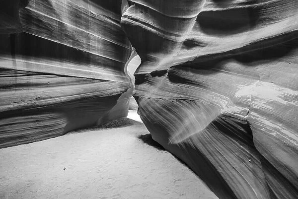 Slickrock formations in upper Antelope Canyon, Navajo Indian Reservation, Arizona, USA