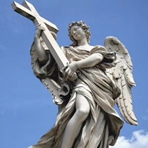 Baroque Art. Angel. Statue. Work by Giamlorenzo Bernini, 1669. Sculptures that decorated the St
