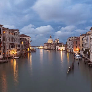 Europe, Italy, Venice. Sunset over Grand Canal