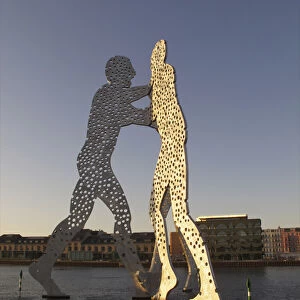 Germany, Berlin: Molecule Man by Jonathan Borofsky; 30m / 100foot high sculpture