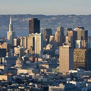 The San Francisco skyline including the Embarcadero Center, Transamerica Building
