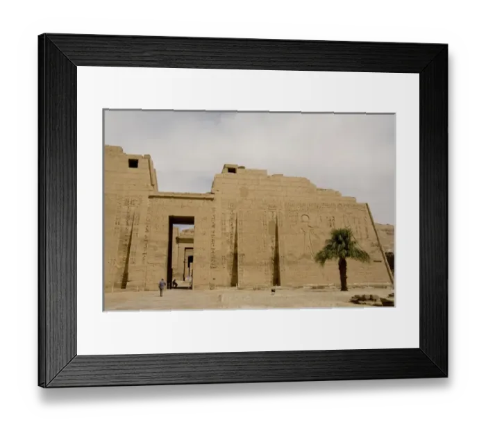 Framed Print : Egypt, Luxor, West Bank, Medinet Habu Temple (aka Djanet). Main entry