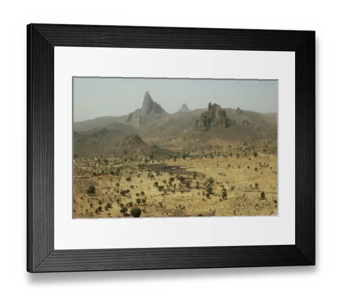 Framed Print : CAMEROON, Rhumsiki. Rocks rising in the middle of an arid landscape Framed Print : CAMEROON, Rhumsiki. Rocks rising in the middle of an arid landscape