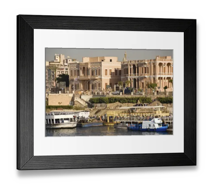 Framed Print : EGYPT, Luxor. Classic architecture along the riverside Corniche of Luxor, Egypt Framed Print : EGYPT, Luxor. Classic architecture along the riverside Corniche of Luxor, Egypt