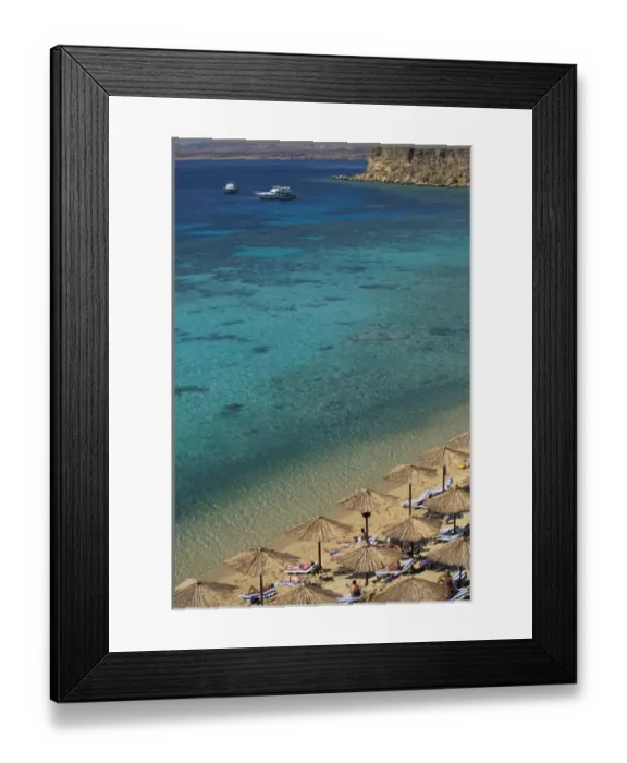 Framed Print : Afirca, Egypt, Sinai, Sharm el-Sheikh Bay. Ras Um Sid Beach and Red Sea Framed Print : Afirca, Egypt, Sinai, Sharm el-Sheikh Bay. Ras Um Sid Beach and Red Sea