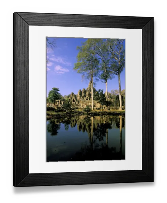 Framed Print : Asia, Cambodia, Siem Reap. Angkor Thom, view of the Bayon Framed Print : Asia, Cambodia, Siem Reap. Angkor Thom, view of the Bayon