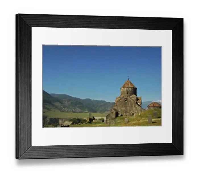 Framed Print : Armenia, Haghpat, view of a catholic church built with stones, and an orange tiled roof Framed Print : Armenia, Haghpat, view of a catholic church built with stones, and an orange tiled roof