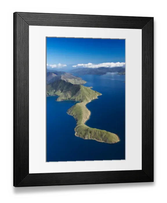 Framed Print : Tawero Point and Pelorus Sound (L), Tawhitinui Reach (R), Marlborough Sounds, South Island Framed Print : Tawero Point and Pelorus Sound (L), Tawhitinui Reach (R), Marlborough Sounds, South Island