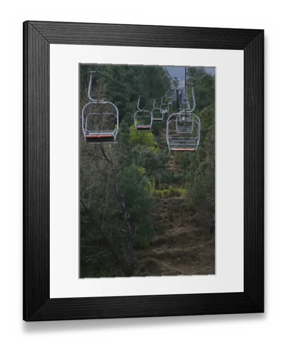 Framed Print : CHINA, Yunnan Province, Dali. Chairlift to Zhonghe Mountain Framed Print : CHINA, Yunnan Province, Dali. Chairlift to Zhonghe Mountain