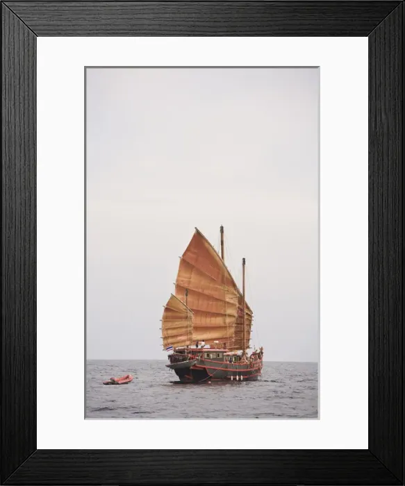Framed Print : Chinese Junk style sailing boat, Similan Islands, Marine National Park near Phuket, Thailand, S