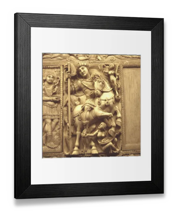 Framed Print : Emperor Justinian ivory. 6th century. Byzantine Period. TURKEY Framed Print : Emperor Justinian ivory. 6th century. Byzantine Period. TURKEY