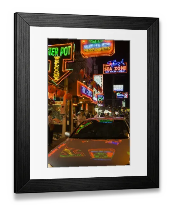 Framed Print : South Pattaya Road, the strip, one of Thailands infamous red light
