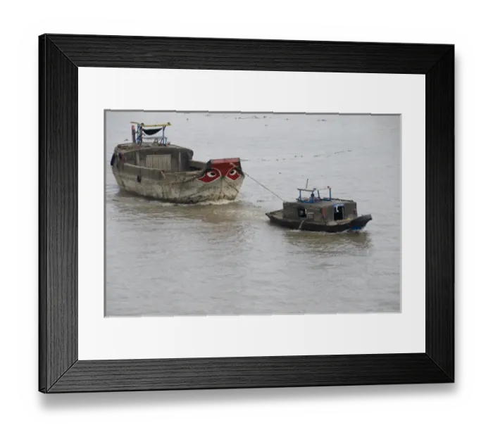 Framed Print : Asia, Vietnam, Ho Chi Minh City (aka Saigon). Views along the Saigon River, wooden Framed Print : Asia, Vietnam, Ho Chi Minh City (aka Saigon). Views along the Saigon River, wooden