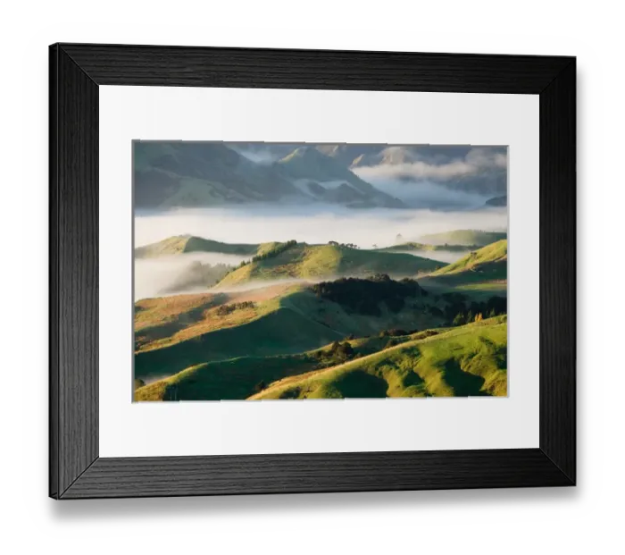 Framed Print : Misty Farmland near Martinborough, Wairarapa, North Island, New Zealand Framed Print : Misty Farmland near Martinborough, Wairarapa, North Island, New Zealand