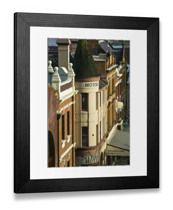 Framed Print : AUSTRALIA, New South Wales (NSW), Sydney. Buildings along George Street in The Rocks historic area Framed Print : AUSTRALIA, New South Wales (NSW), Sydney. Buildings along George Street in The Rocks historic area