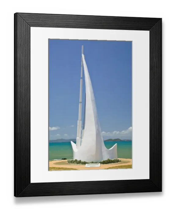 Framed Print : AUSTRALIA, Queensland, Capricorn Coast, Emu Park. Churchill Lookout- Singing Ship Framed Print : AUSTRALIA, Queensland, Capricorn Coast, Emu Park. Churchill Lookout- Singing Ship