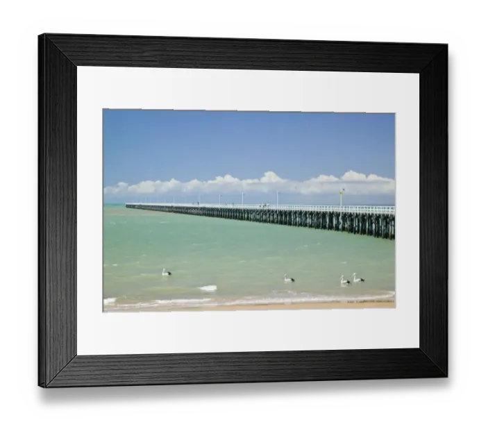 Framed Print : AUSTRALIA, Queensland, Fraser Coast, Hervey Bay. Urangan Pier on Hervy Bay Framed Print : AUSTRALIA, Queensland, Fraser Coast, Hervey Bay. Urangan Pier on Hervy Bay