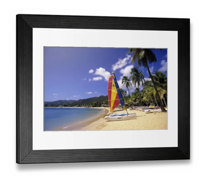 Framed Print : Carlisle Bay Beach, Antigua