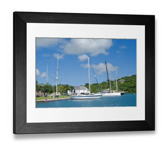 Framed Print : Nelsons Dockyard Bay, Antigua, West Indies, Caribbean, Central America