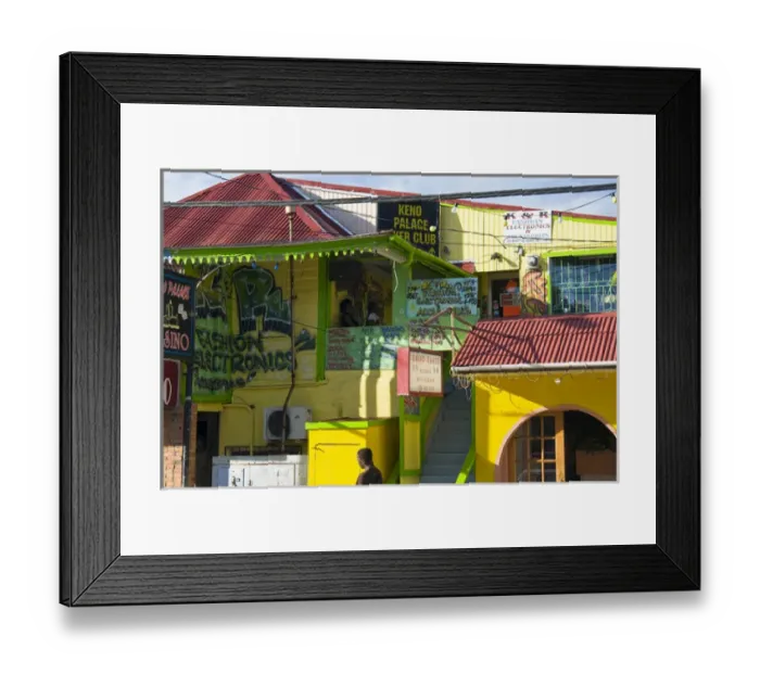 Framed Print : The Old City, St. Johns, Antigua, West Indies, Caribbean, Central America