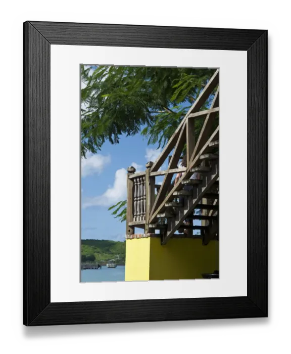 Framed Print : Port Area, St. Johns, Antigua, West Indies, Caribbean, Central America