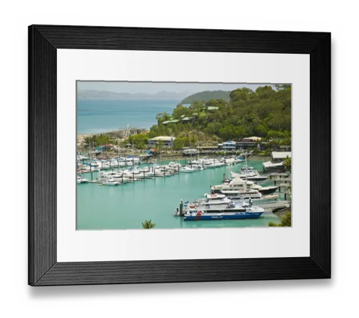 Framed Print : AUSTRALIA, Queensland, Whitsunday Coast, Hamilton Island. Hamilton Island Harbour Framed Print : AUSTRALIA, Queensland, Whitsunday Coast, Hamilton Island. Hamilton Island Harbour
