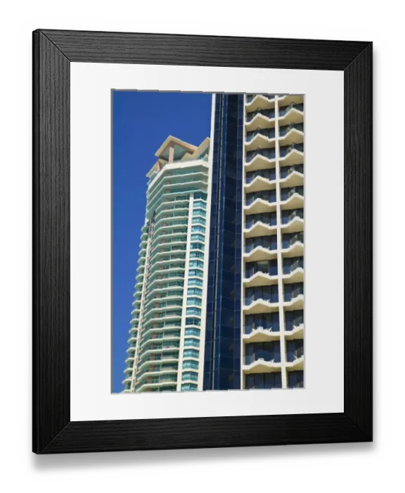 Framed Print : AUSTRALIA, Queensland, Gold Coast, Surfers Paradise. Downtown Highrises Framed Print : AUSTRALIA, Queensland, Gold Coast, Surfers Paradise. Downtown Highrises