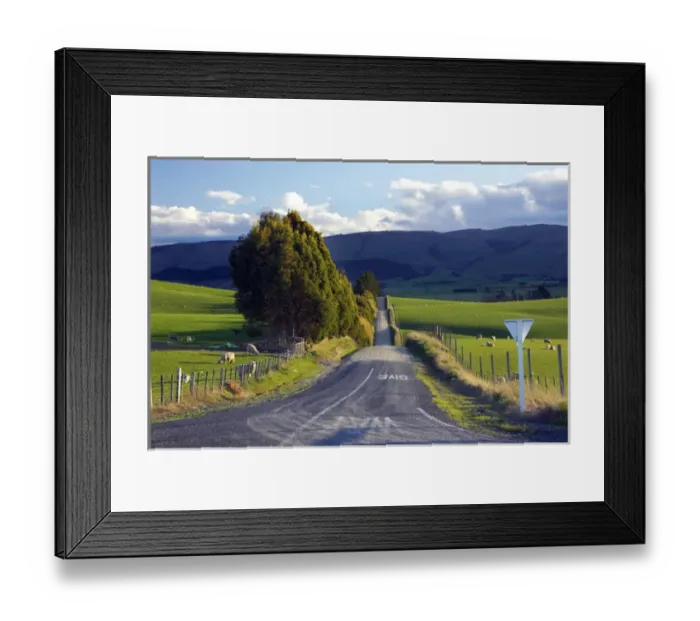 Framed Print : Farmland near Balclutha, South Otago, South Island, New Zealand