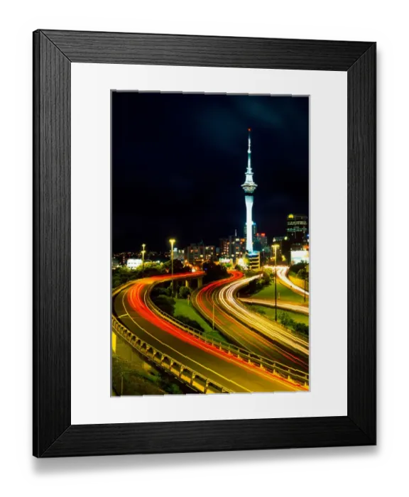 Framed Print : Motorways and Skytower, Auckland Framed Print : Motorways and Skytower, Auckland