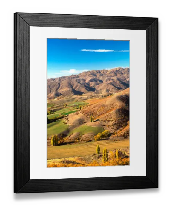 Framed Print : Happy Valley, near Bannockburn, near Cromwell, Central Otago