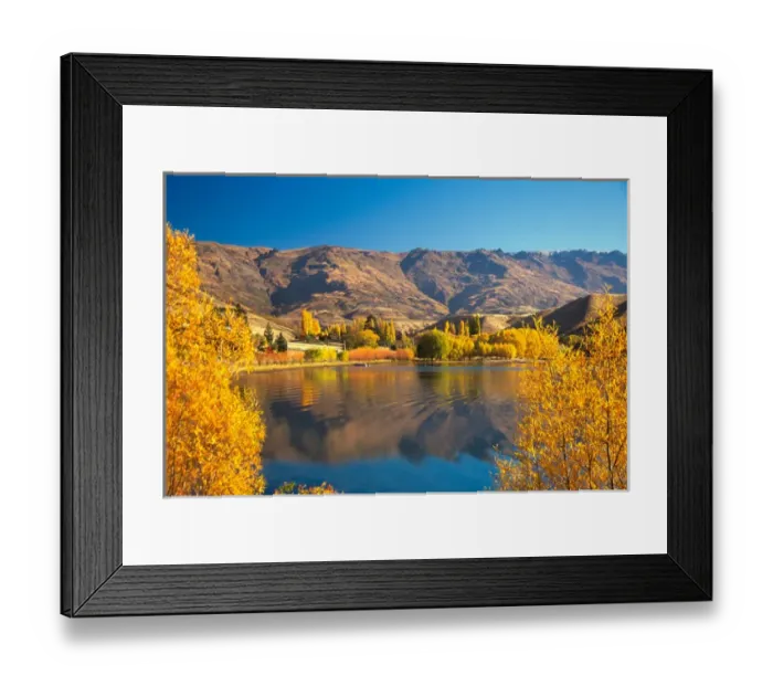Framed Print : Pisa Range and Lowburn Inlet, Lake Dunstan near Cromwell, Central Otago
