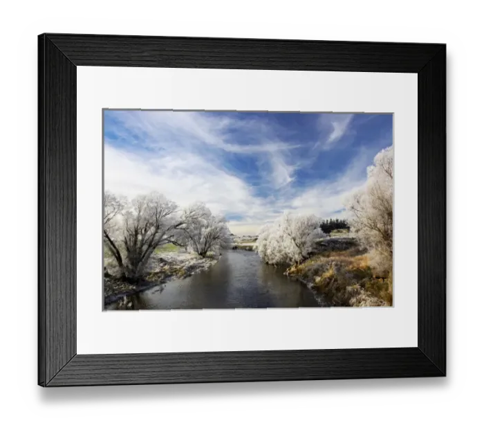 Framed Print : Taieri River, Sutton, Otago, South Island, New Zealand