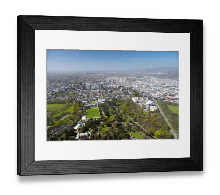 Framed Print : Hagley Park and Central Business District, Christchurch, South Island, New Zealand - aerial Framed Print : Hagley Park and Central Business District, Christchurch, South Island, New Zealand - aerial