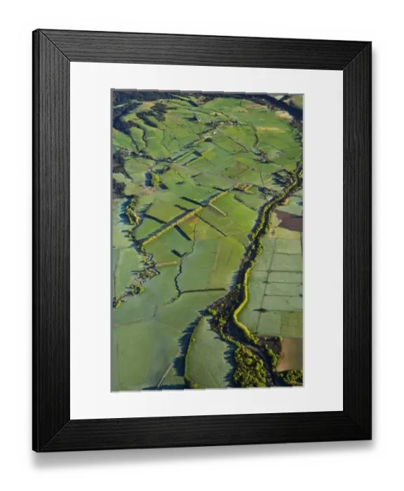 Framed Print : Frosty Farmland near Methven, Canterbury Plains, South Island, New Zealand - aerial Framed Print : Frosty Farmland near Methven, Canterbury Plains, South Island, New Zealand - aerial