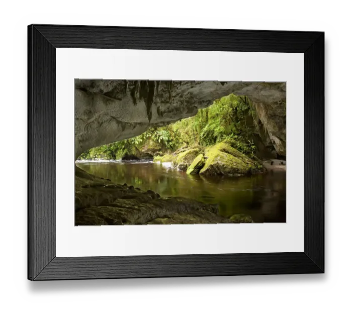 Framed Print : Moira Gate Arch, Oparara Basin, near Karamea, Kahurangi National Park, West Coast