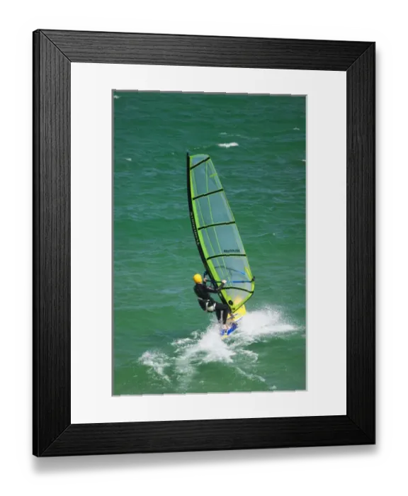 Framed Print : Windsurfer, St Kilda Beach, Dunedin, South Island, New Zealand