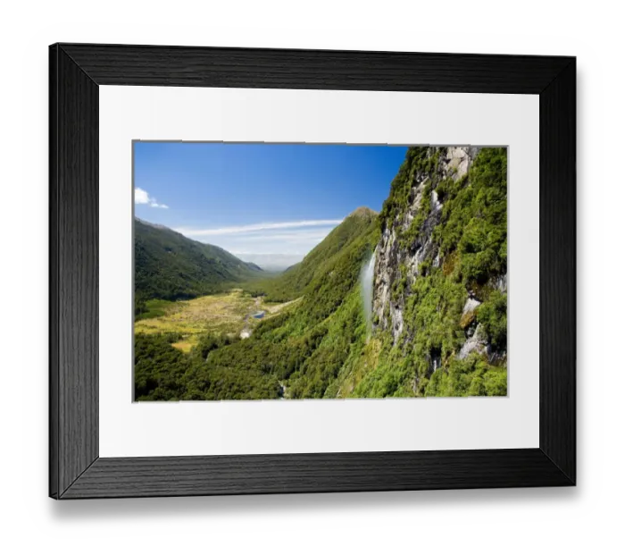 Framed Print : Waterfall near Iris Burn Hut, Iris Burn, Kepler Track, Fiordland National Park, South Island Framed Print : Waterfall near Iris Burn Hut, Iris Burn, Kepler Track, Fiordland National Park, South Island
