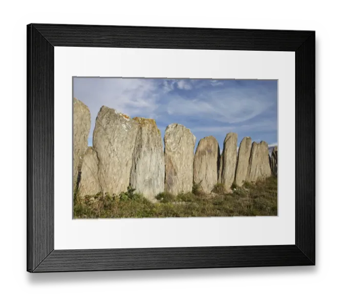 Framed Print : Historic standing stone sheep yards near Middlemarch, Strath Taieri, Otago, South Island