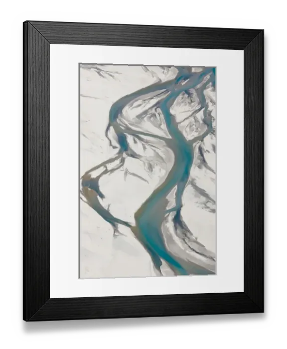 Framed Print : Dart River, near Glenorchy, Queenstown Region, South Island, New Zealand - aerial Framed Print : Dart River, near Glenorchy, Queenstown Region, South Island, New Zealand - aerial