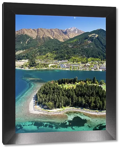 Queenstown and Lake Wakatipu, South Island, New Zealand - aerial