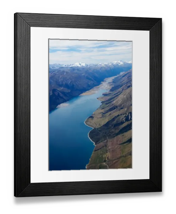 Framed Print : Lake Hawea and Hunter Valley, South Island, New Zealand - aerial Framed Print : Lake Hawea and Hunter Valley, South Island, New Zealand - aerial