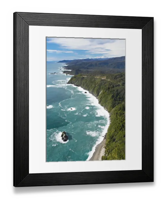Framed Print : Knights Point, West Coast, South Island, New Zealand - aerial Framed Print : Knights Point, West Coast, South Island, New Zealand - aerial