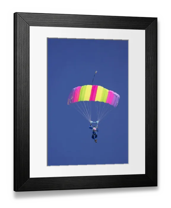 Framed Print : Parachuter, Omarama, North Otago, South Island, New Zealand Framed Print : Parachuter, Omarama, North Otago, South Island, New Zealand