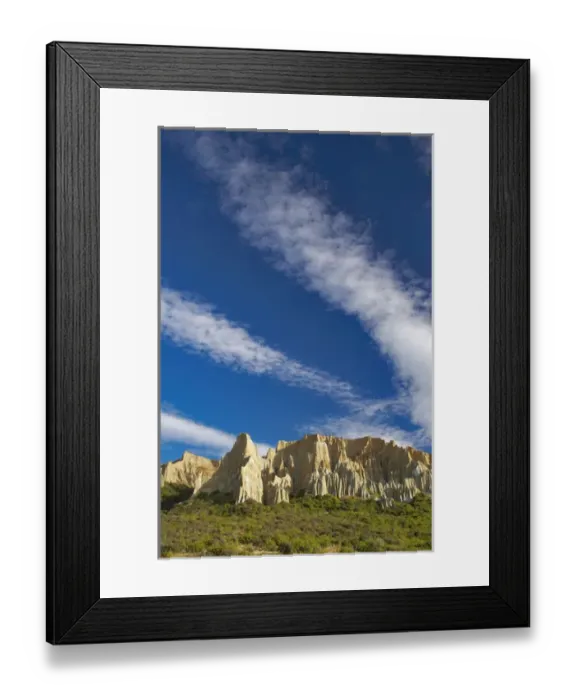 Framed Print : Clay Cliffs, near Omarama, North Otago, South Island, New Zealand