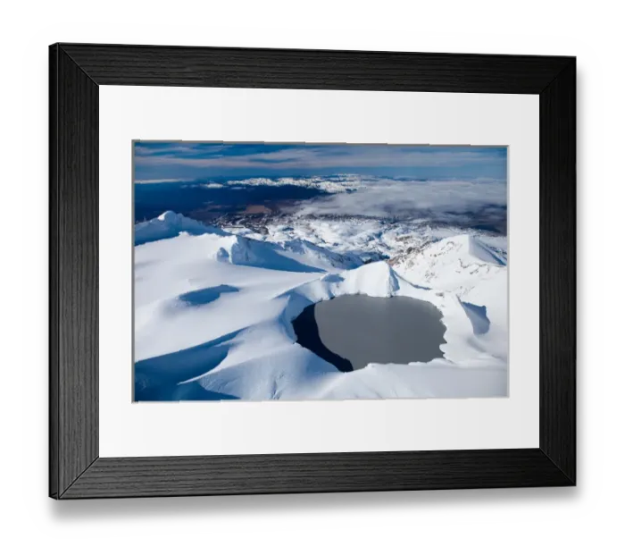 Framed Print : Crater Lake, Mt Ruapehu, Tongariro National Park, Central Plateau, North Island